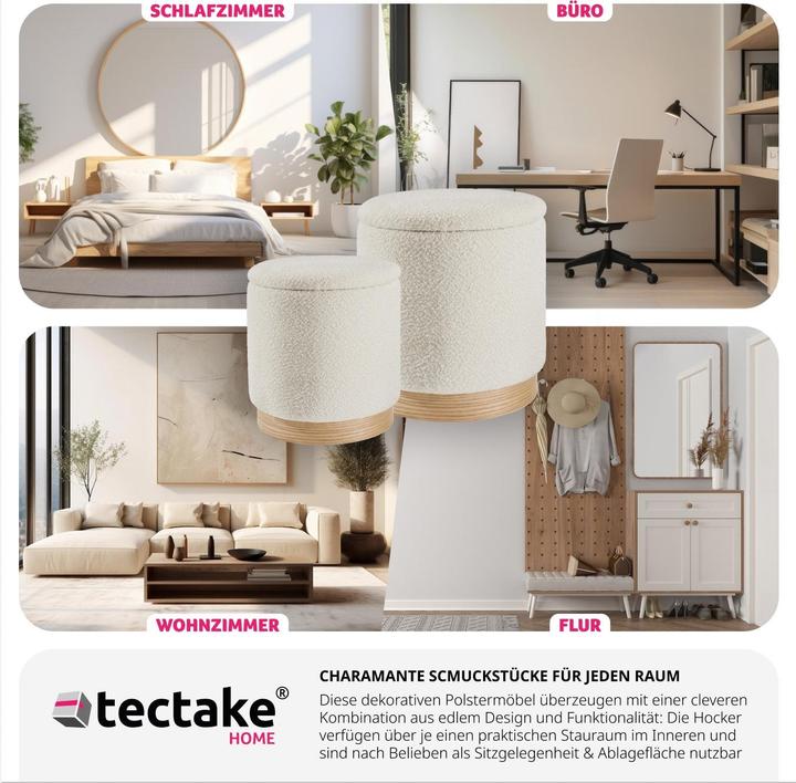 Actual product image tectake Orchid Bouclé