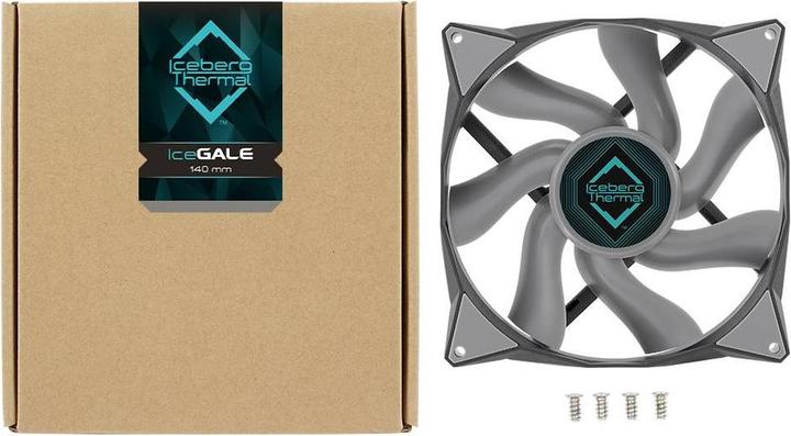 Produktbild Iceberg Thermal IceGALE Computergehäuse Ventilator 14 cm Grau 1 Stück(e) (140 mm, 1 x)