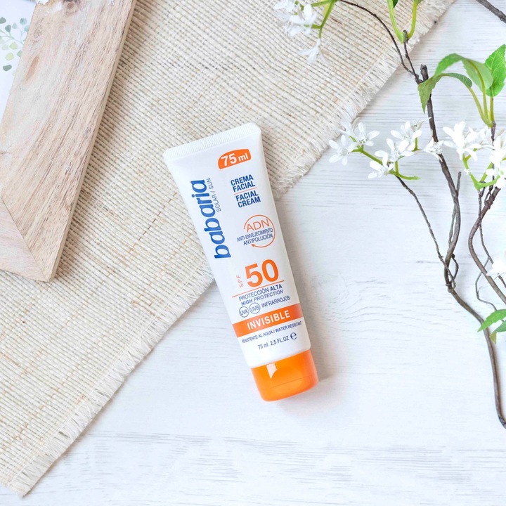 Produktbild Babaria SOLAR ADN INVISIBLE crema solar facial SPF50 75 ml (Sonnencreme Gesicht, SPF 50, 75 ml)