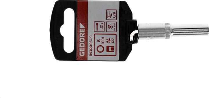 Actual product image Gedore Red red R41000609 Socket 1/4" hexagon 6 mm length 50 mm (6 mm)
