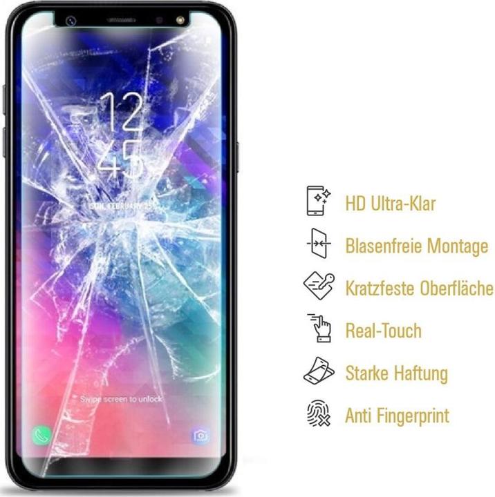 Actual product image Protectorking 4x Panzerfolie Anti-Shock HD Klar (4 Piece, Samsung Galaxy A6)