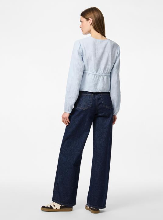 Actual product image Pieces PCSASTINA Musselin Oberteil mit langen Ärmeln (S)