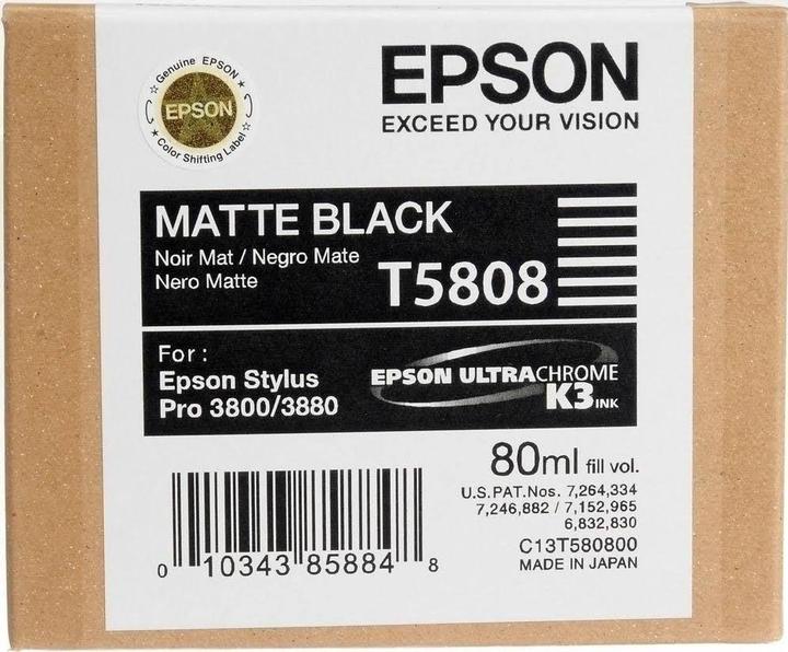 Actual product image Epson T5808 (MBK)