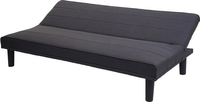 Produktbild Swisshandel24 Schlafsofa, Couch Klappsofa Gästebett Bettsofa, Schlaffunktion Stoff/Textil anthrazit-grau (Bettsofa)