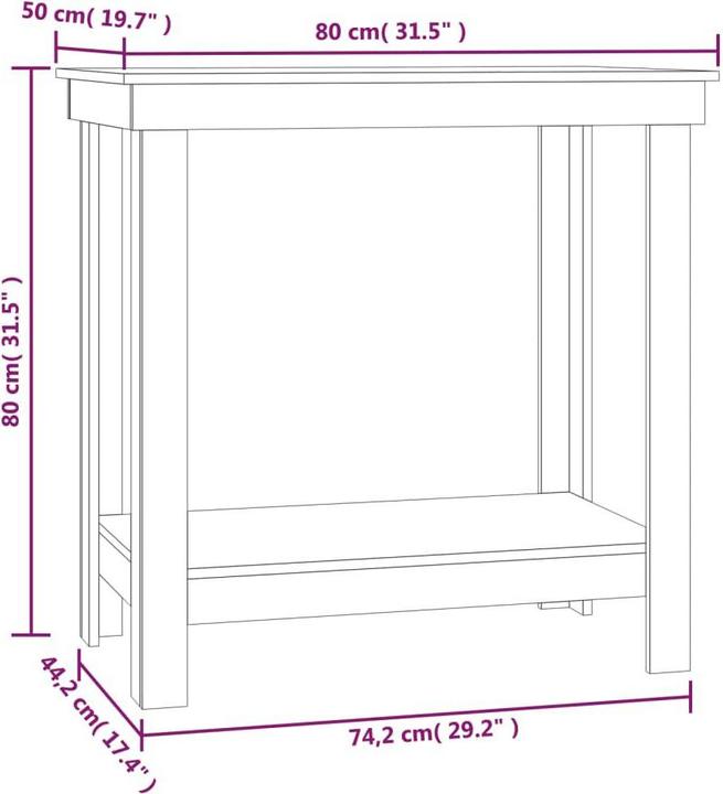 Actual product image vidaXL Werkbank (80 cm, 50 cm)
