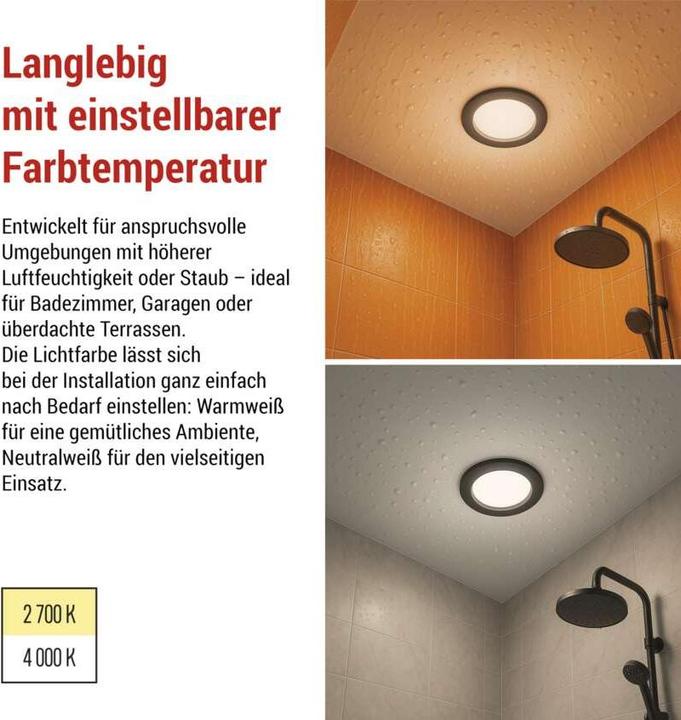 Produktbild Emos LED IP56 SPOTLIGHT ROUND 4,5W 345LM IP65 CCT B (345 lm)