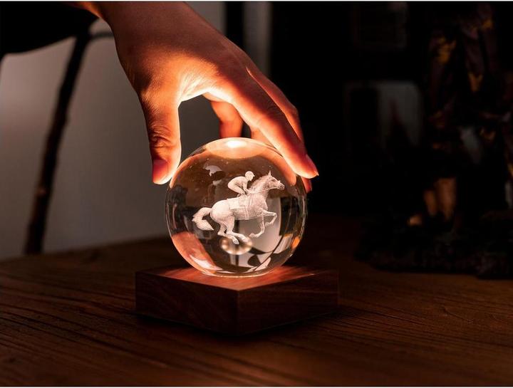 Actual product image Gingko Amber Crystal Light