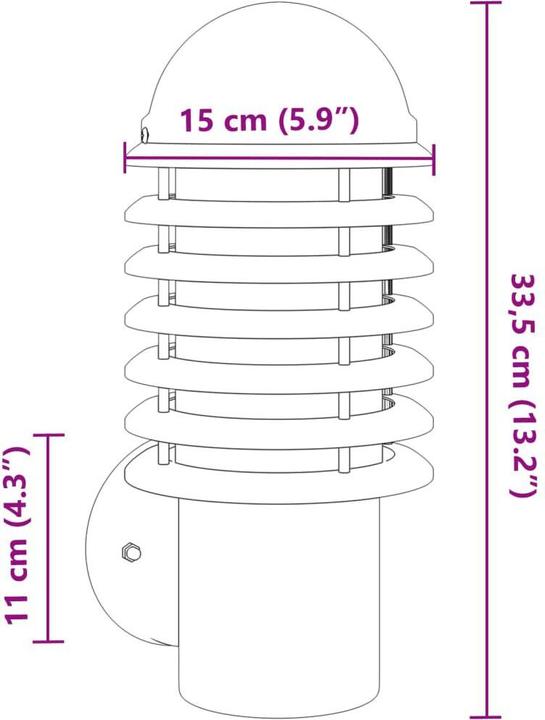Image du produit vidaXL Aussenwandleuchte (E27, IP44)