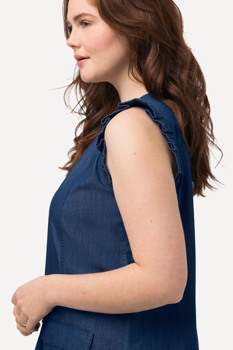 Actual product image Ulla Popken Eco Cotton wing Sleeve V-Neck Dress (56)