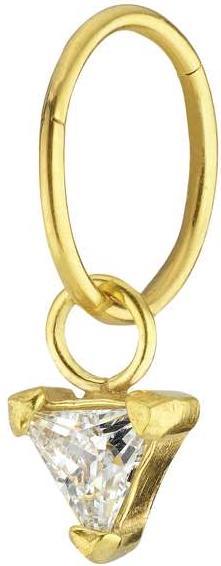 Produktbild Bijouteria Ohrpiercing (Chirurgenstahl 316L, Kristall, PVD Beschichtung (goldfarbig))