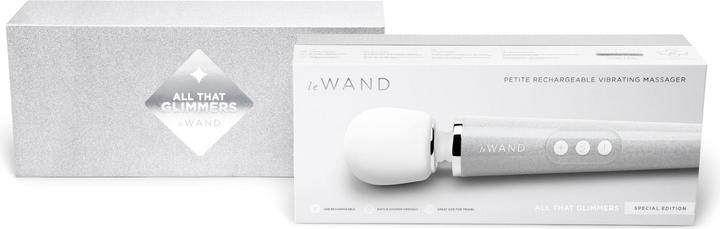 Actual product image Le Wand Petite All That Glimmers Rechargeable Vibrating Massager White