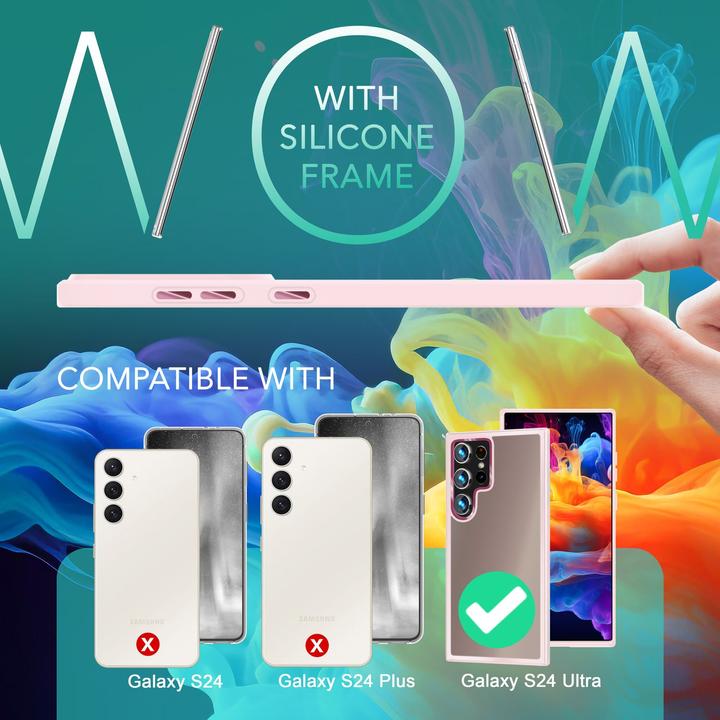 Actual product image Nalia Semi-transparent hybrid cover with protective frame (Samsung Galaxy S24 Ultra)