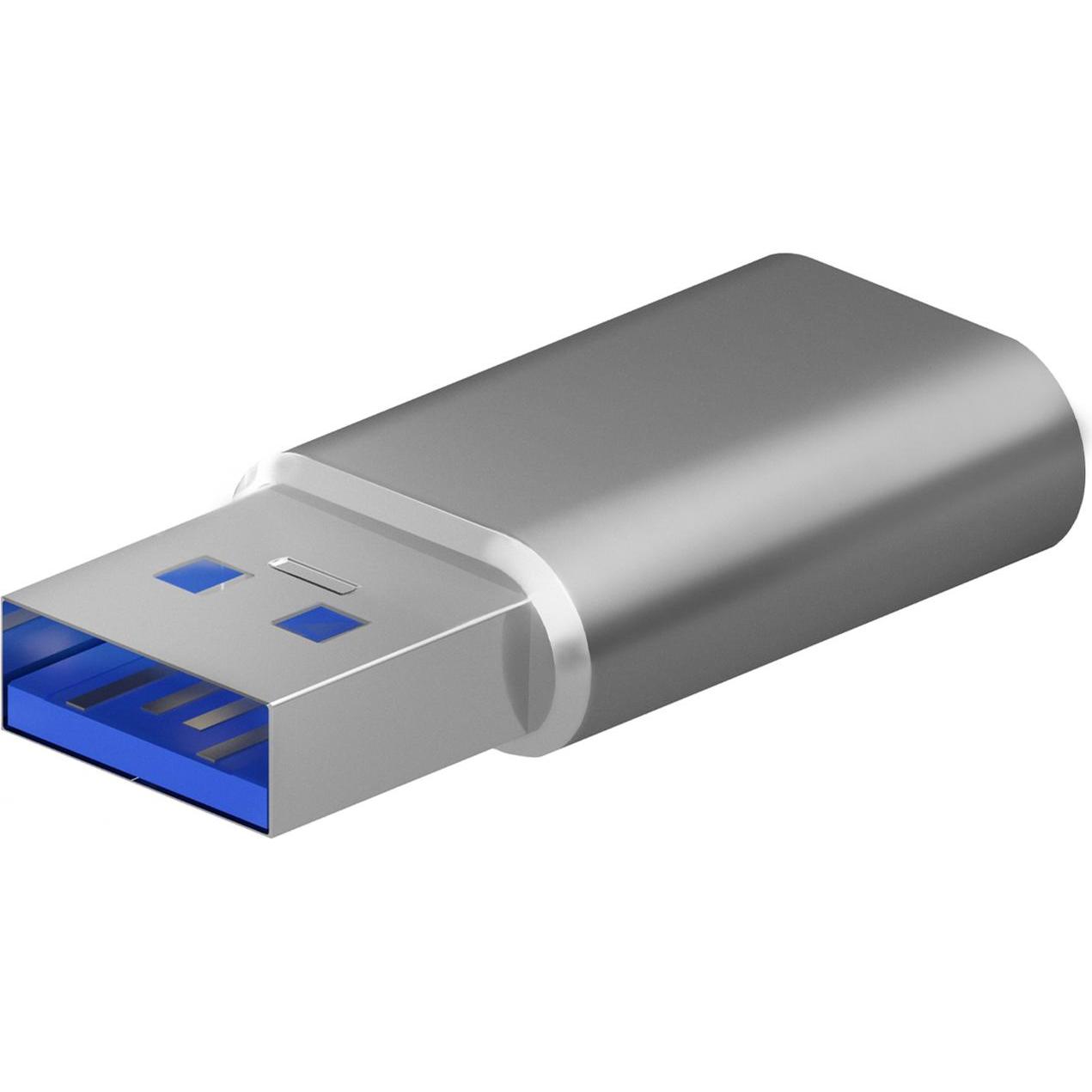 Aisens MINI ADAPTADOR USB 3.2 GEN2 USB 2.03A USB-C/H-A/M GRIS (USB-C, USB-A, 3.23 cm), Adattatore dati + video, Grigio