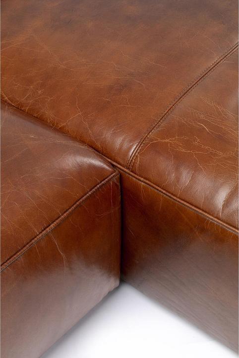 Actual product image Kare Design Corner sofa Cubetto Leather Brown (Corner sofa)
