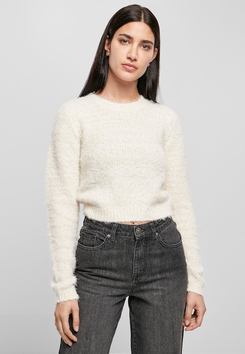 Produktbild Urban Classics Ladies Cropped Feather Sweater (3XL)