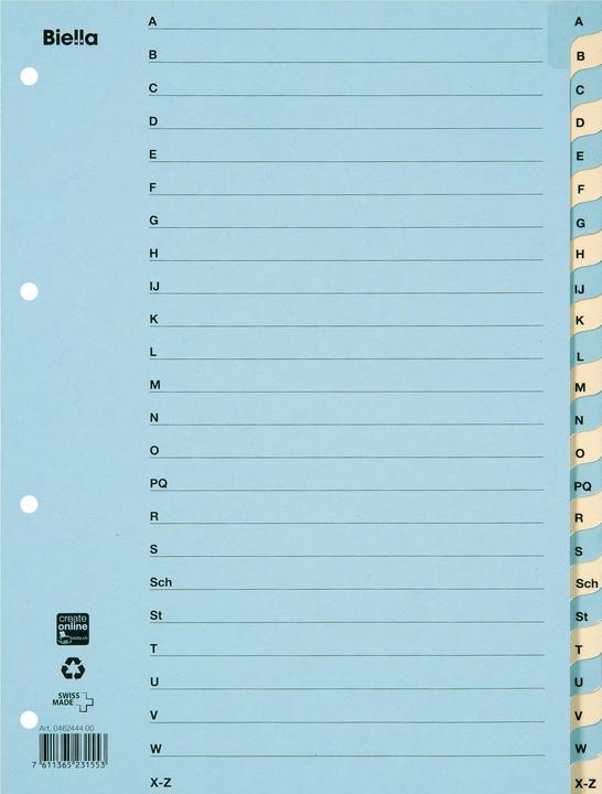 Biella Register cardboard coloured