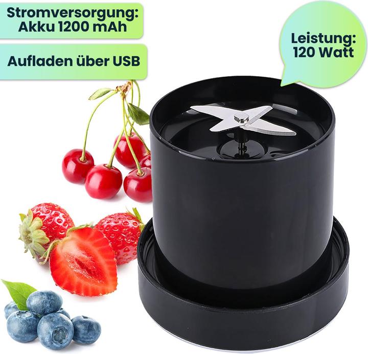 Actual product image Ideoon Mobiler trendiger elektrischer Smoothie Maker, Akku, 300 ml (120 W)