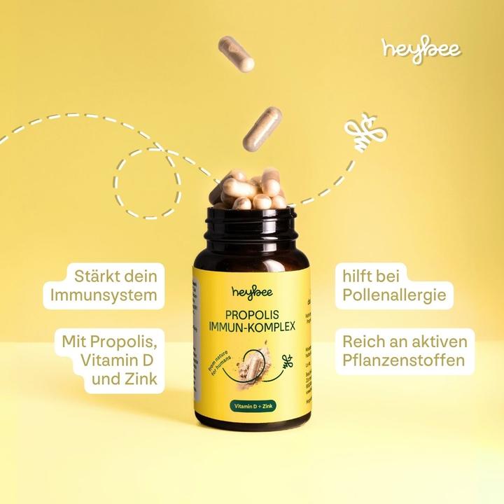 Actual product image Heybee Propolis immune complex (60 Piece, Capsules, 51 g)