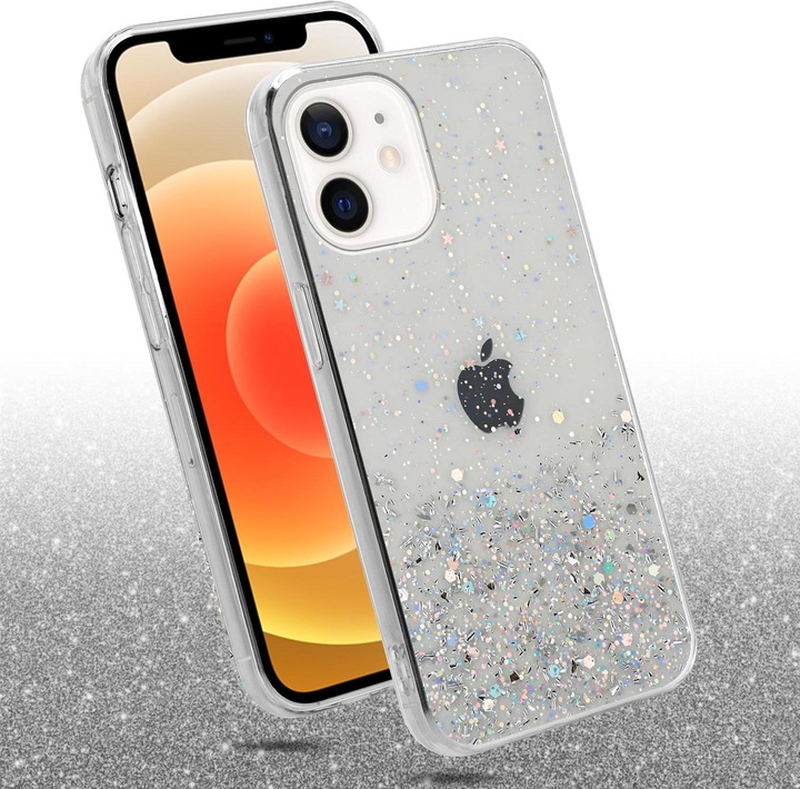 Actual product image Cadorabo Bumper TPU funkelnder Glitter (Apple iPhone 12 mini)