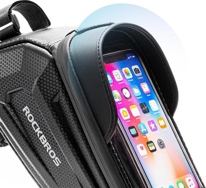 Produktbild Rockbros B68-1 armored bicycle bag for phone 1.5l - black (1.70 l, Rahmentasche)
