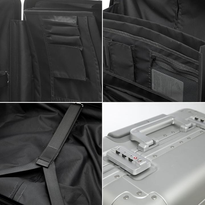 Image du produit Alumaxx Business Overnighttrolley, avec valise entièrement en alu, argenté (37 l)