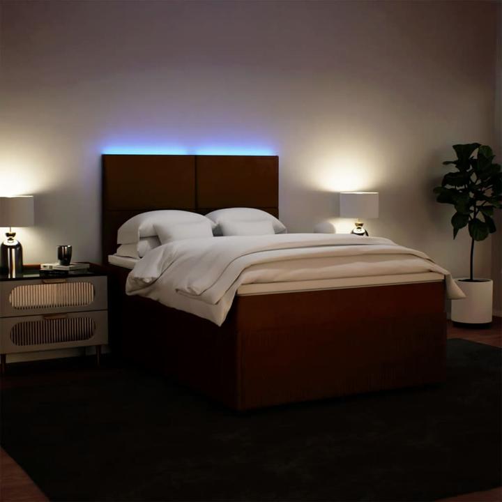 Actual product image vidaXL Bo x spring bed with mattress 160 x 200 cm velvet (160 x 200 cm)