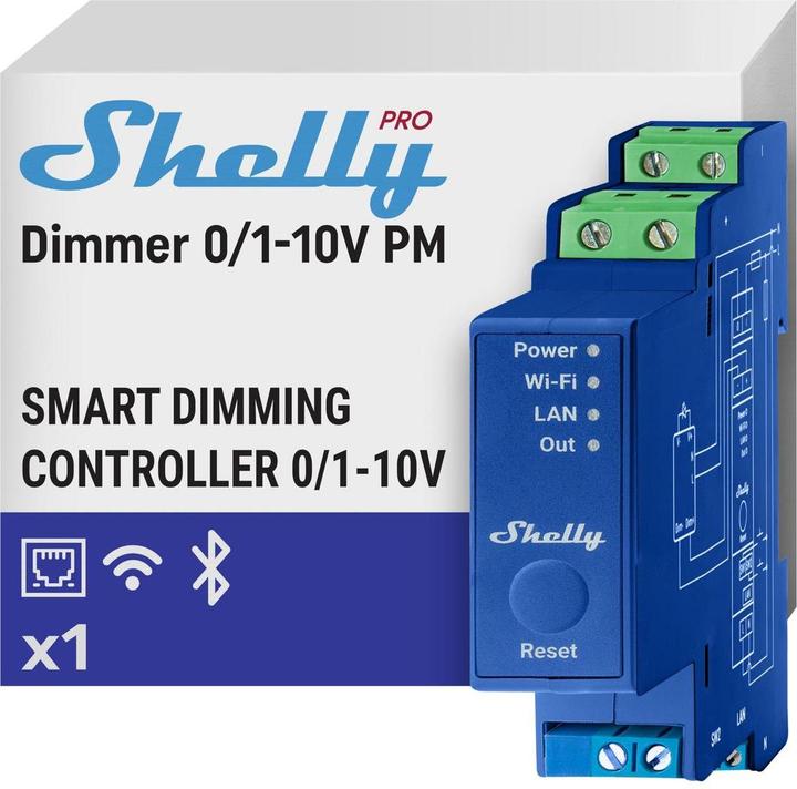 Produktbild Shelly Pro Dimmer 0/1 - 10V PM (Dimmaktor)
