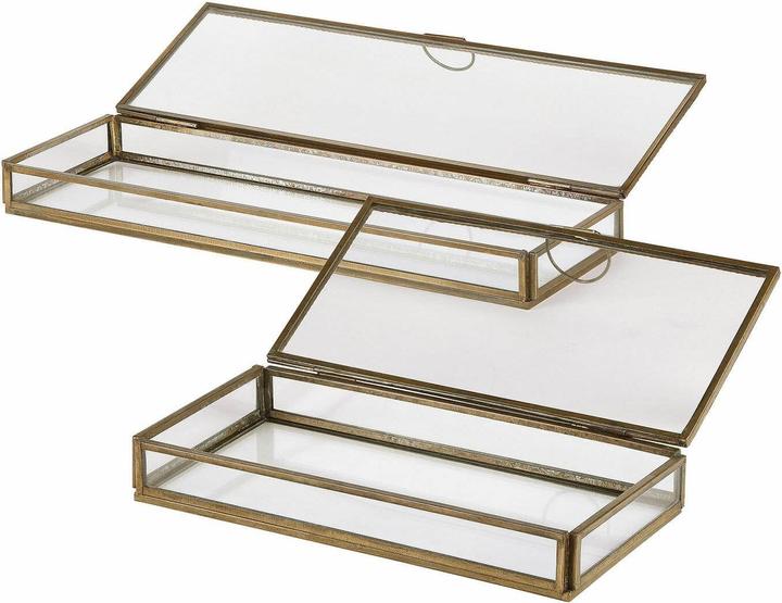 Image du produit Loberon Boîte en verre 2 pièces Isvento clair (30.50 cm, 2x)