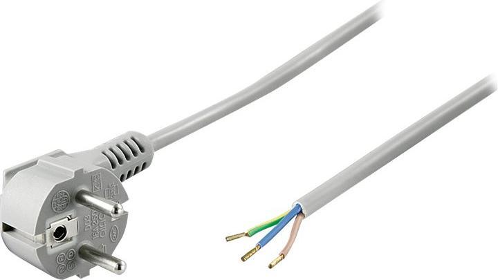 Produktbild Goobay Schutzkontaktkabel abgewinkelt zum Konfektionieren, 1,5 m, Grau (1.50 m)