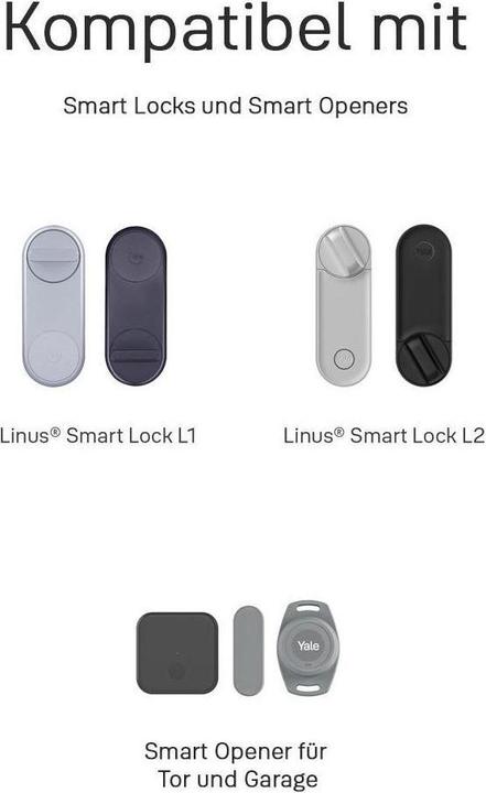 Actual product image Yale YA-05-303000-BL - Linus Smart Keypad 2 Fingerprint (Electronic numerical code, Fingerprint)
