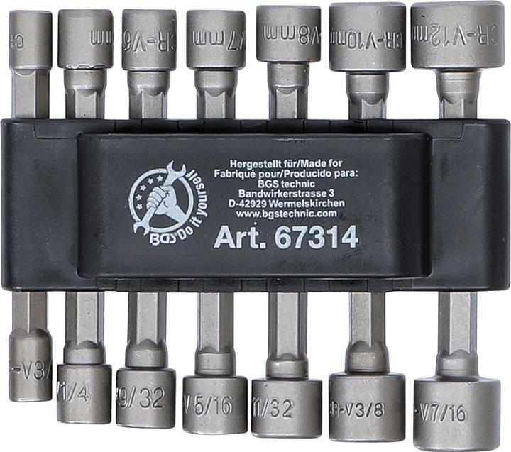 Actual product image BGS Socket spanner bit set (6.3 mm)