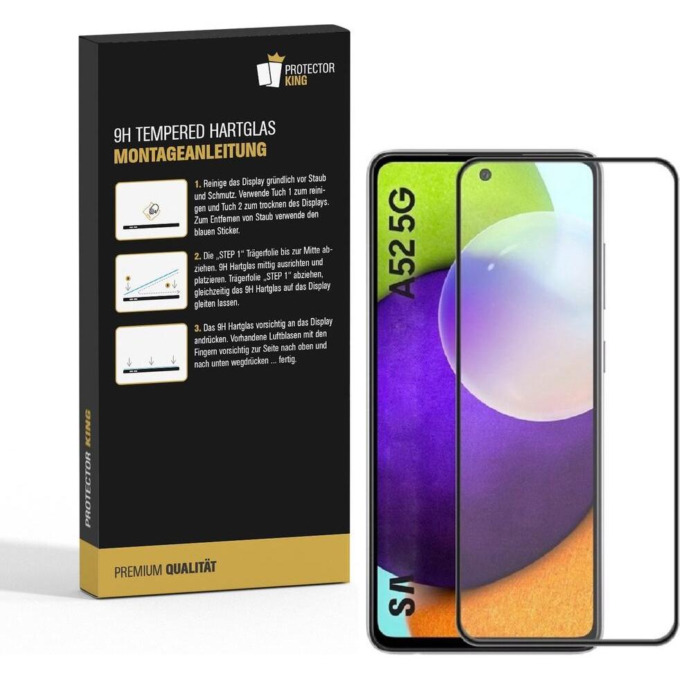 Thumbnail - Protectorking 2x echtes Tempered 9H Panzerhartglas 3D KLAR (2 Stück, Samsung Galaxy A52), Smartphone Schutzfolie