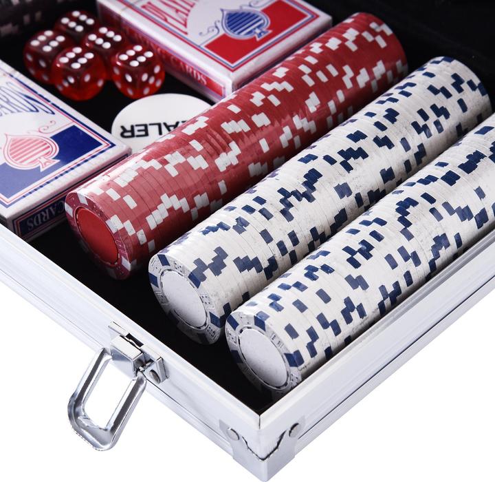 Actual product image Homcom Poker case with 300 chips (English, German)