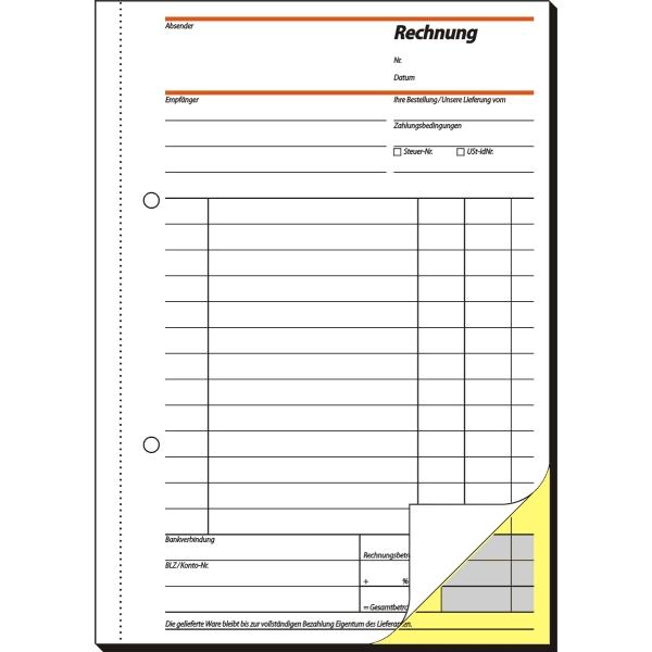 Actual product image Sigel Invoice pad Paper format: DIN A5 Carbonless: Yes