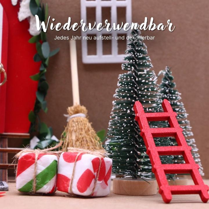Produktbild Hermex 21-tlg. Wichteltür-Set Miniaturwelt Weihnachtsdeko Elfentür-Zubehör
