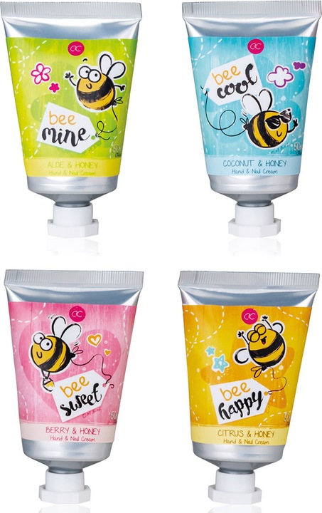 Actual product image Accentra Hand & Nail Cream BEE HAPPY in tube, 50ml, 4 motifs/fragrances assorted: Bee Happy/Citrus & Honey