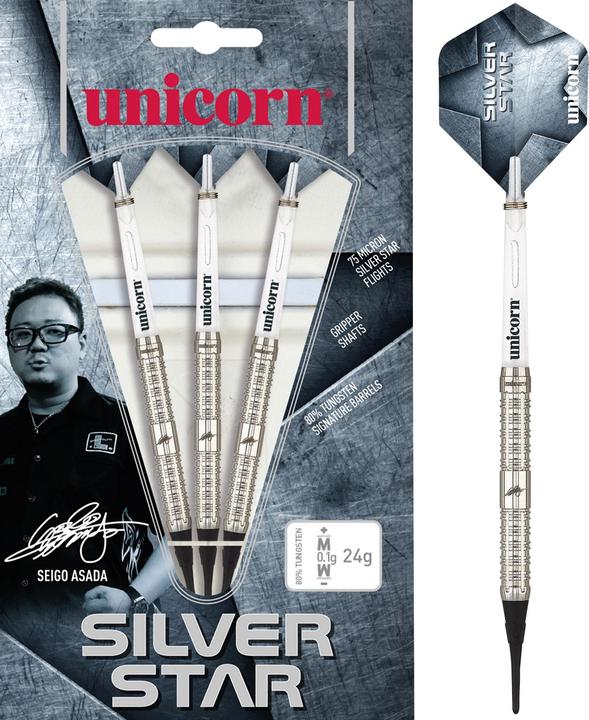 Actual product image Unicorn Seigo Asada Silver Star Soft Darts (23 g)
