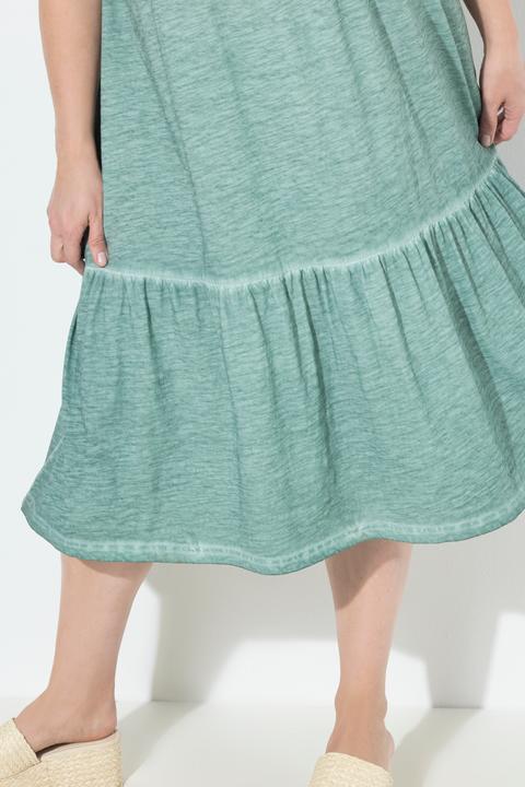 Immagine prodotto Ulla Popken Abito dal taglio svasato e smanicato in jersey con cool dye e scollo a girocollo (54)