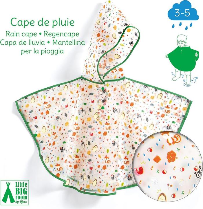 Produktbild Djeco Regenponcho Waldtiere (80x46cm)