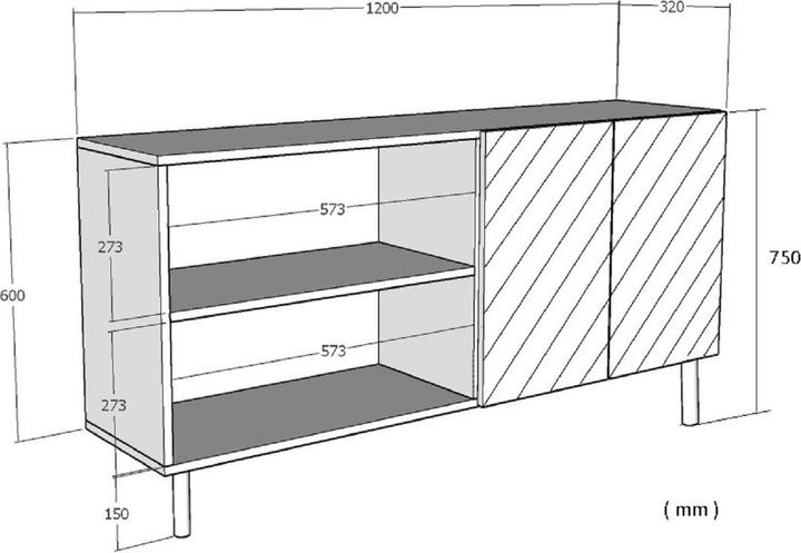 Actual product image Kalune Design Ferro 120 Console (120 x 32 x 75 cm)