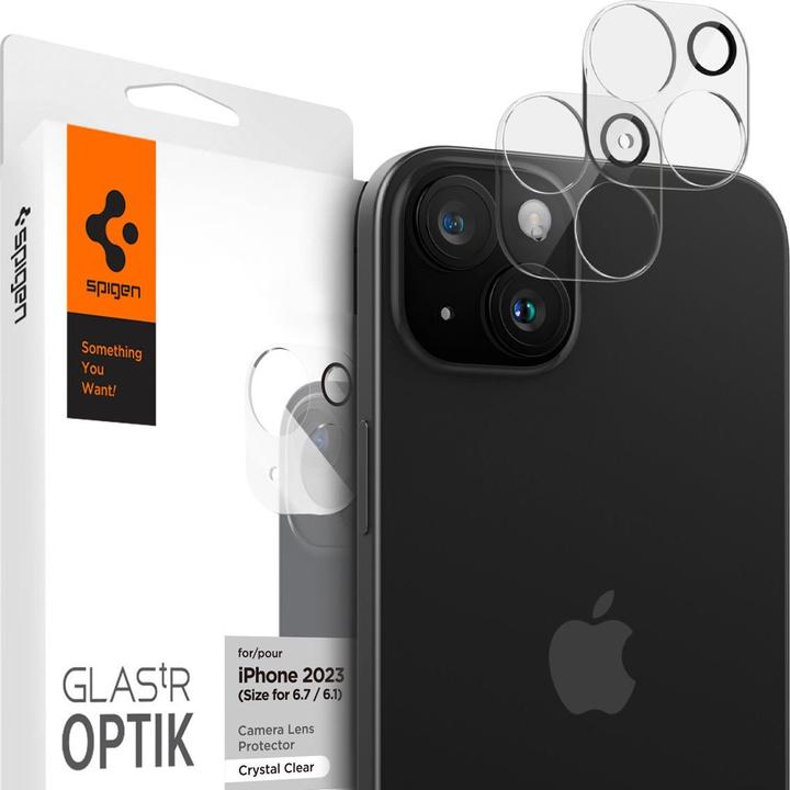 Produktbild Spigen Glas.tR Optik (2 Stück, Apple iPhone 15)
