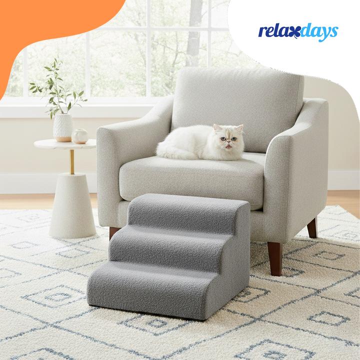 Actual product image Relaxdays Hundetreppe mit 3 Stufen (Cat, Dog, Washable)