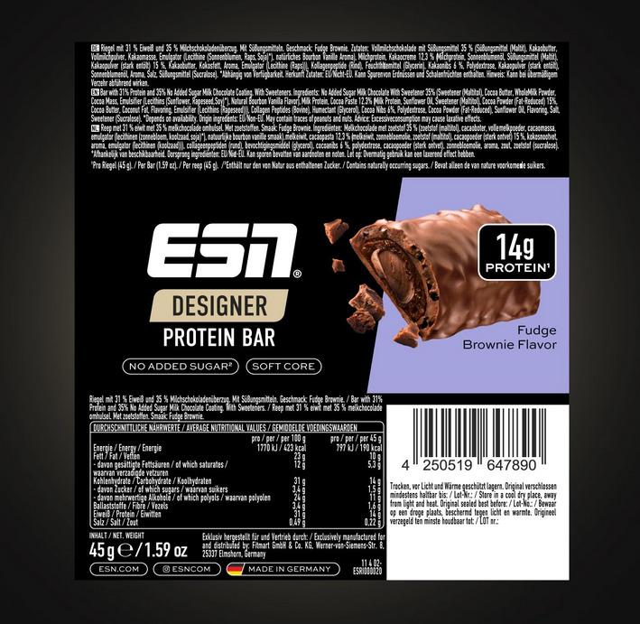 Actual product image ESN Designer bar (Fudge Brownie, 1 pcs., 45 g)