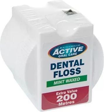 Produktbild Beauty Formulas Active Oral Care - Mint Dental Floss Waxed Mint Floss 200 (200 m)