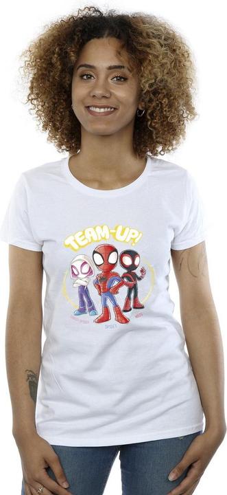 Actual product image Womens/Ladies Spidey And His Amazing Friends Sketch Cotton T-Shirt (S)
