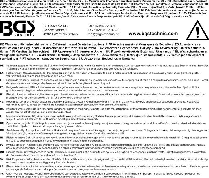 Produktbild BGS Schrauben- und Gewindeschablone | Zollgrössen | 1/4 - 2"