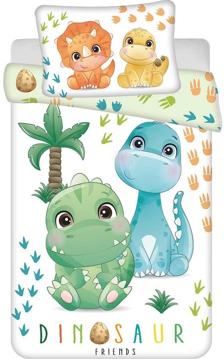 Jerry Kinderbettwäsche Dino 100 x 135 cm + 40 x 60 cm