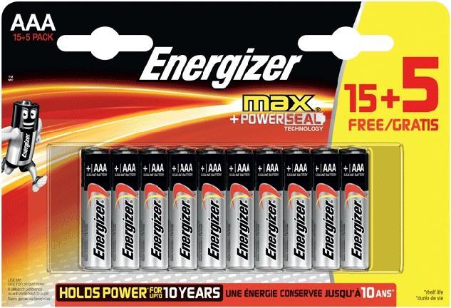 Image du produit Energizer Maximum alcalin (20 pcs, AAA)