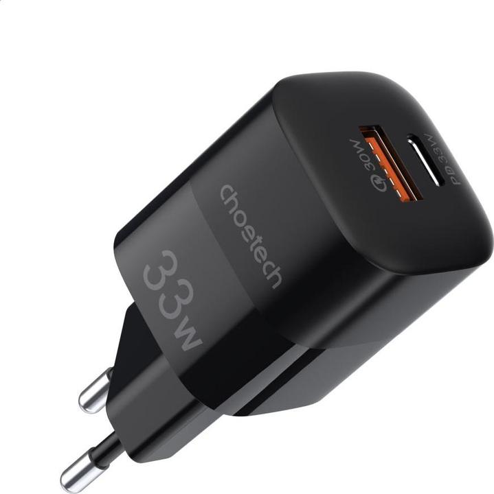 Actual product image Choetech Fast USB Wall Charger USB Type C PD QC 33W black (PD5006) (33 W)