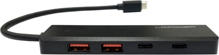 Produktbild LC-Power LC-HUB-U3-4-C 2xUSBA 1XUSB-C Black retail (USB-C, 5 Ports)